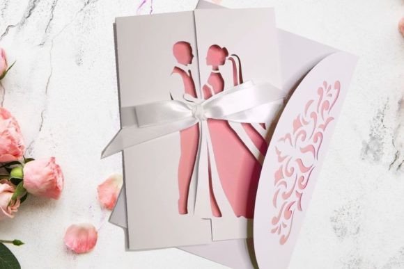 Download Bride and Groom Wedding Gate Fold Card - Wedding Collection
