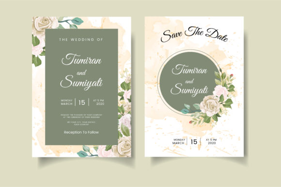 Download Rose and Green Leaf Wedding Template - Wedding Collection
